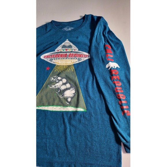 Eighty Eight California‎ Republic UFO Bear Graphic Long Sleeve Shirt 18/20 - Picture 6 of 6